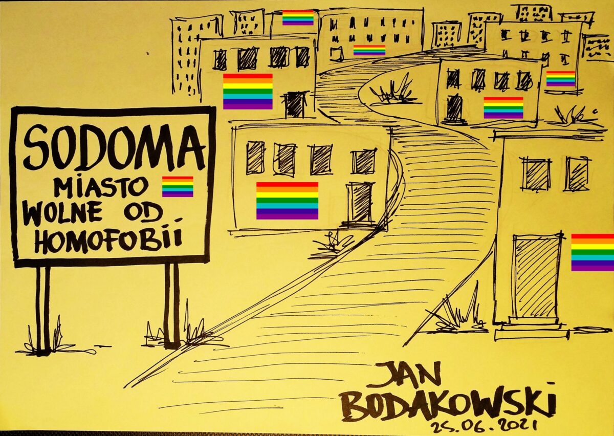 sodoma lgbt rysunek Jan Bodakowski