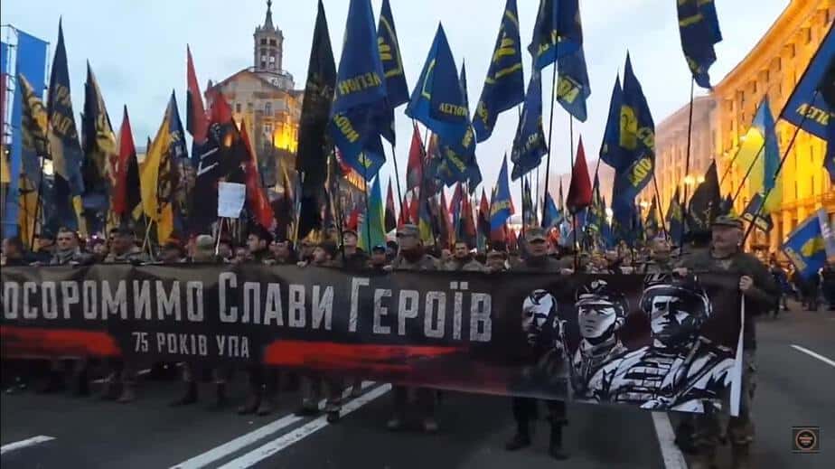 marsze na ulicach ukraińskich miast