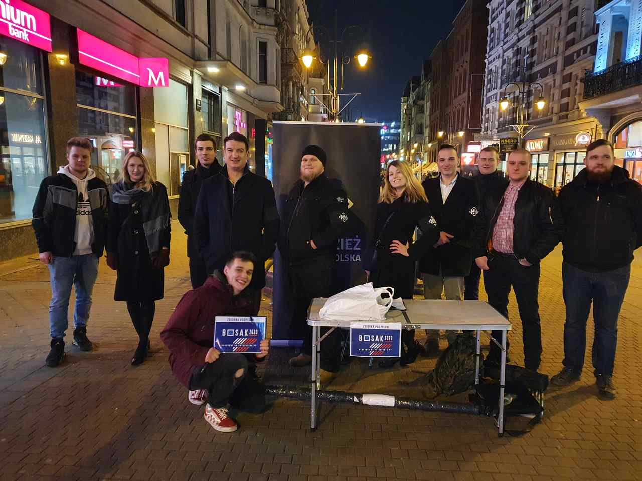 Wszechpolacy w Katowicach pomagali w zbiórce dla Krzysztofa Bosaka
