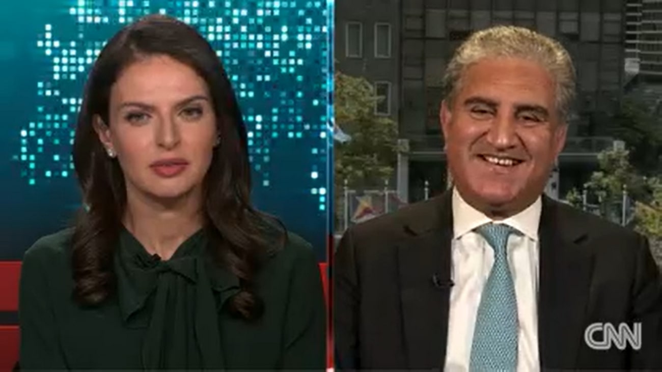 Minister spraw zagranicznych Pakistanu, Shah Mahmood Qureshi w rozmowie z Bianną Golodrygą z CNN.