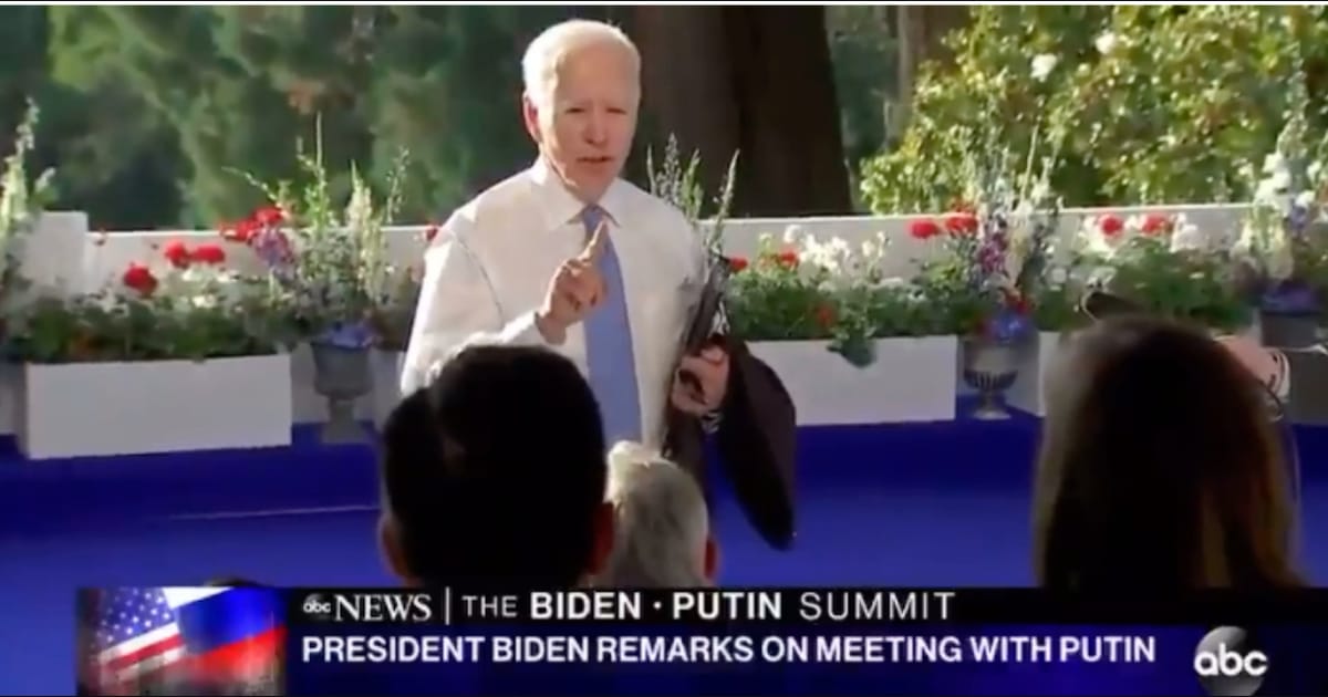Prezydent Joe Biden podczas konferencji