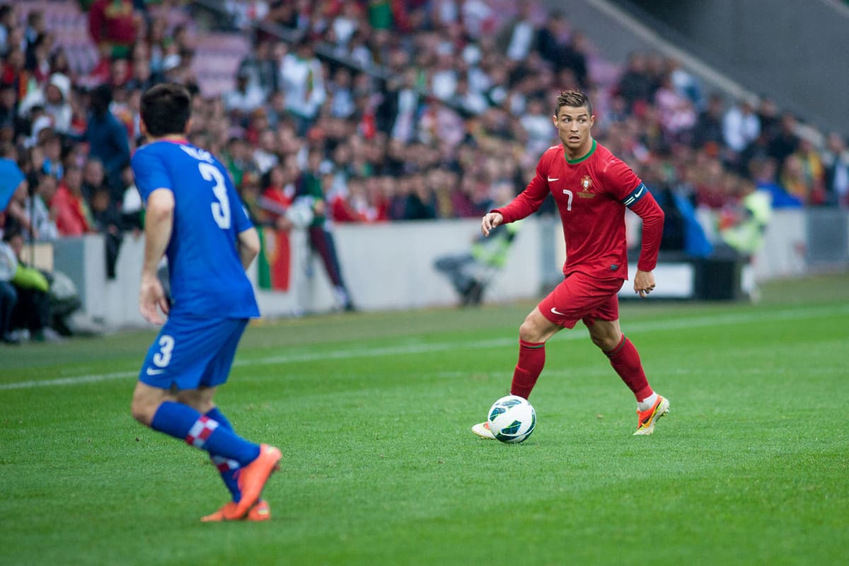 Cristiano Ronaldo podczas meczu.