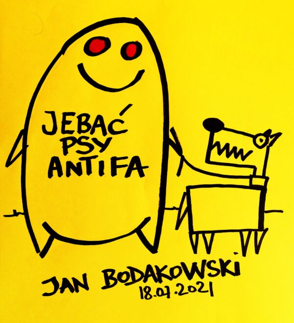 AntiFa rysunek Jan Bodakowski