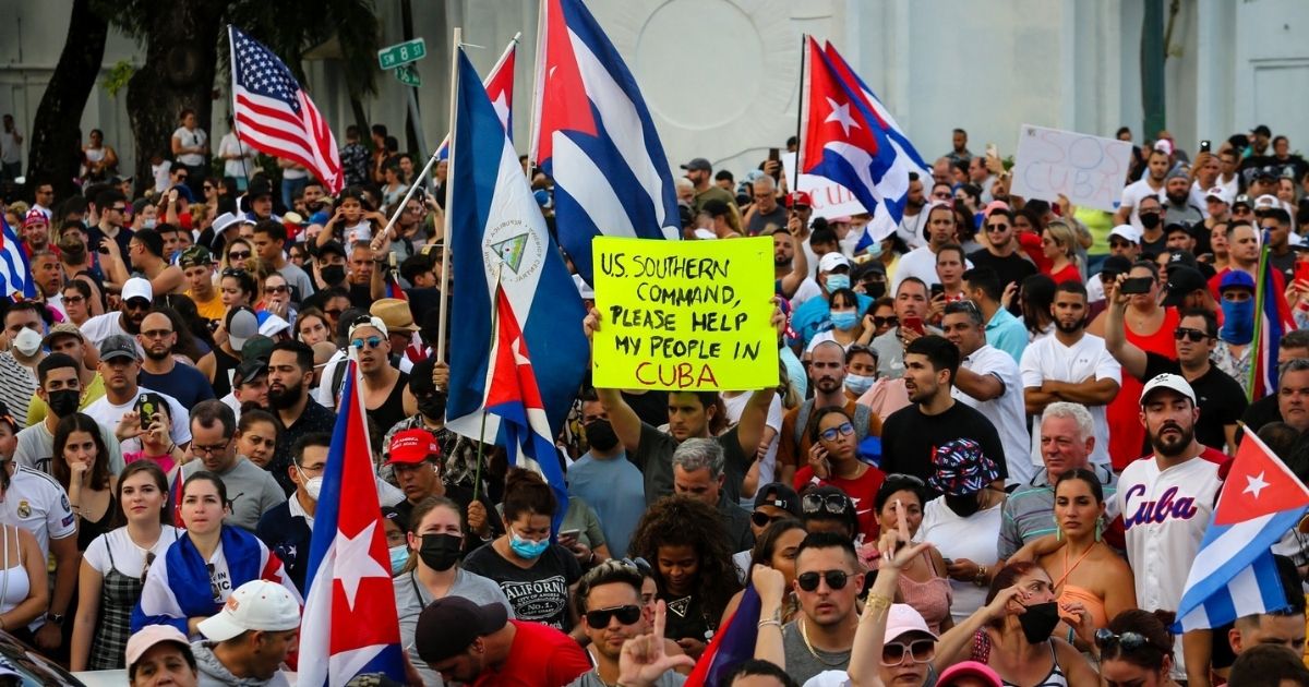 Protesty na Kubie.