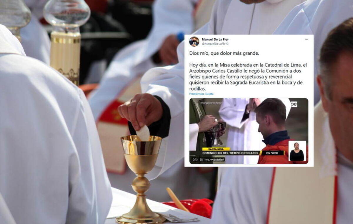 Arcybiskup nie chciał udzielić Komunii do ust
