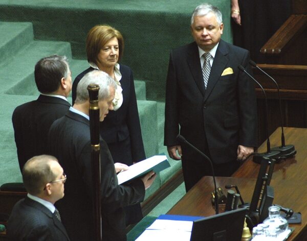 Zaprzysiężenie Lecha Kaczyńskiego. Lech Kaczyński fot Wikipedia