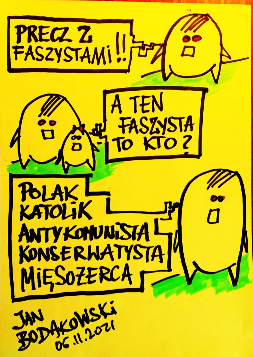 faszyzm antyfaszyzm patriotyzm rysunek Jan Bodakowski