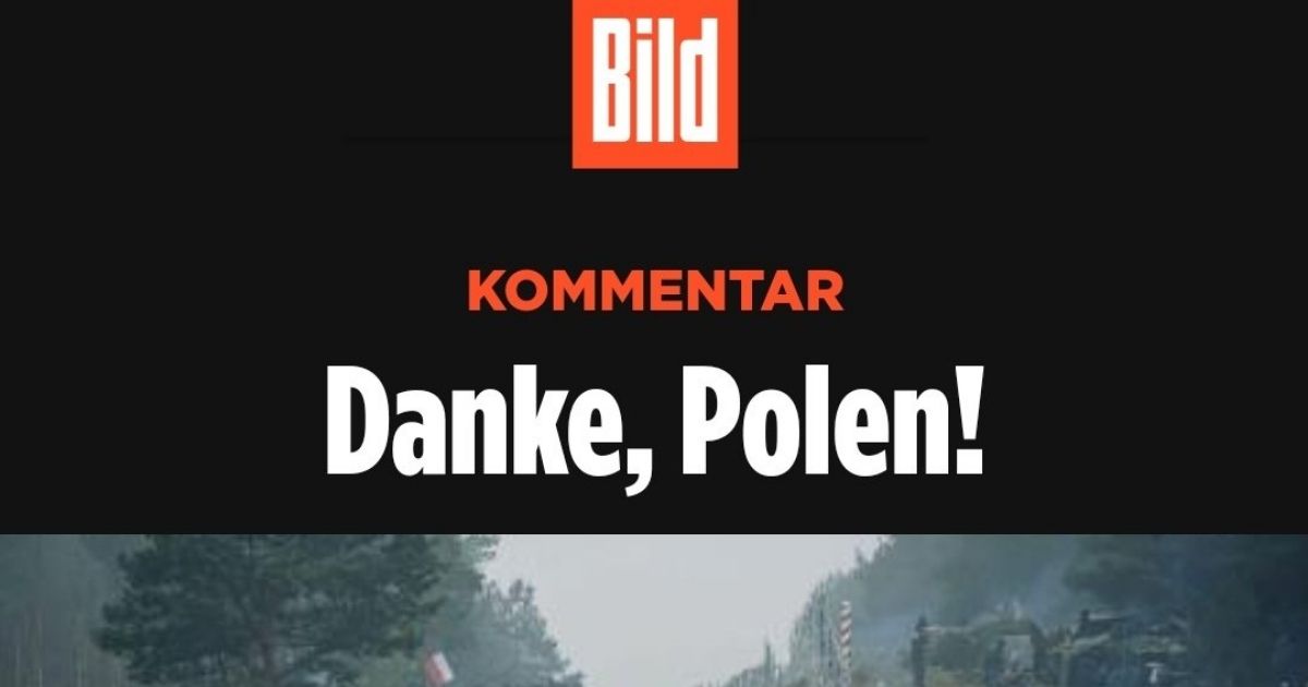 Nagłówek artykułu z niemieckiego "Bild'a".