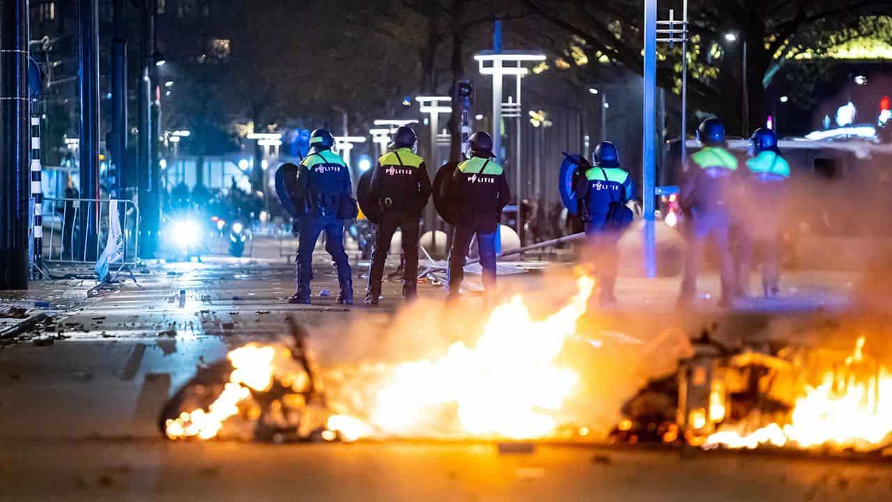 Protesty w Rotterdamie