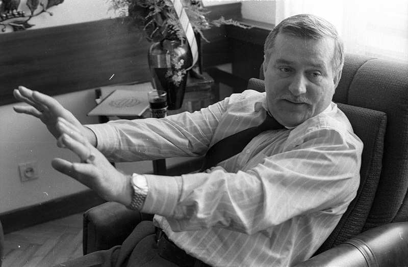 Lech Wałęsa w 1990 roku.