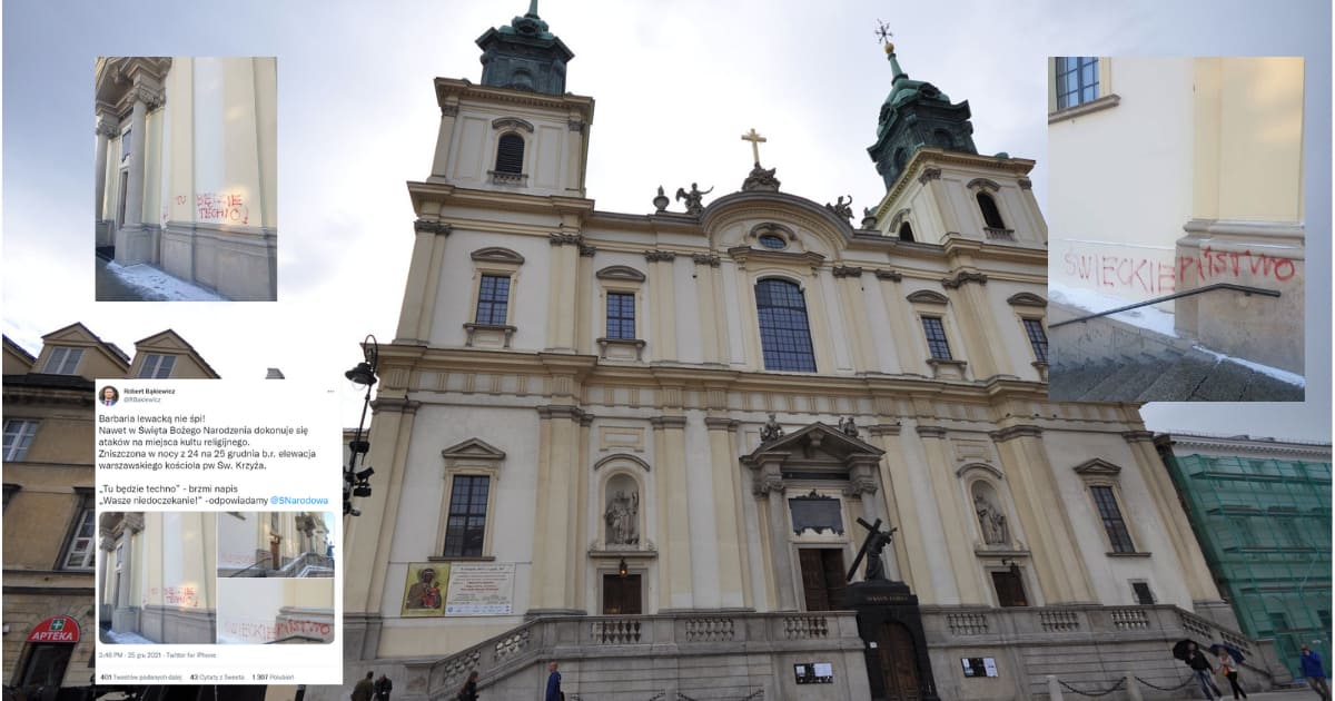 Profanacja świątyni w Warszawie