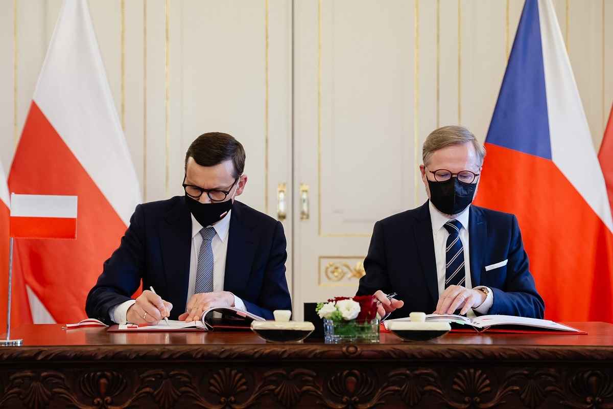 Premierzy Polski i Czech- Mateusz Morawiecki i Petr Fiala