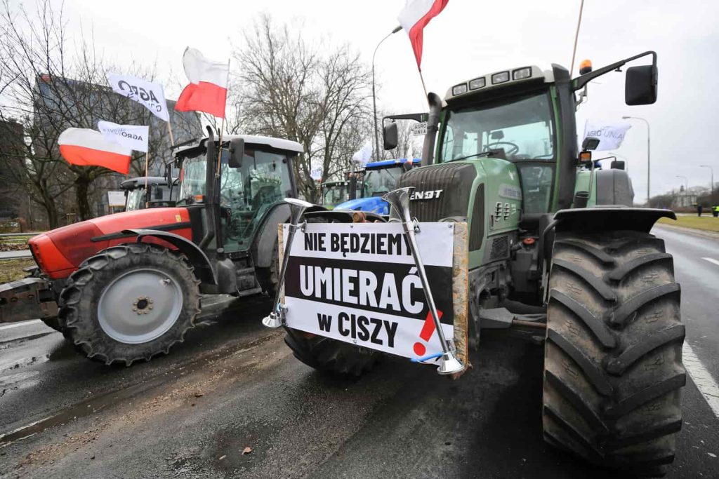 Warszawa: Protest rolników, organizowany przez AgroUnię.