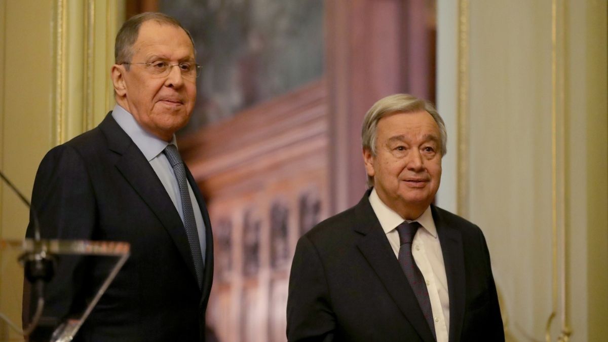 Ławrow i Guterres po spotkaniu w Moskwie