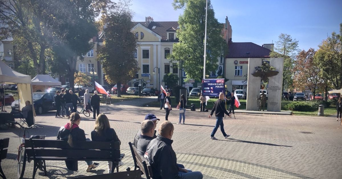 Zdjęcie z manifestacji "Stop Ukrainizacji Polski" w Dębicy.