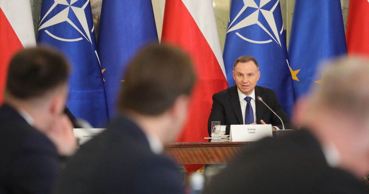 Prezydent RP Andrzej Duda podczas posiedzenia Rady Bezpieczeństwa Narodowego w Warszawie