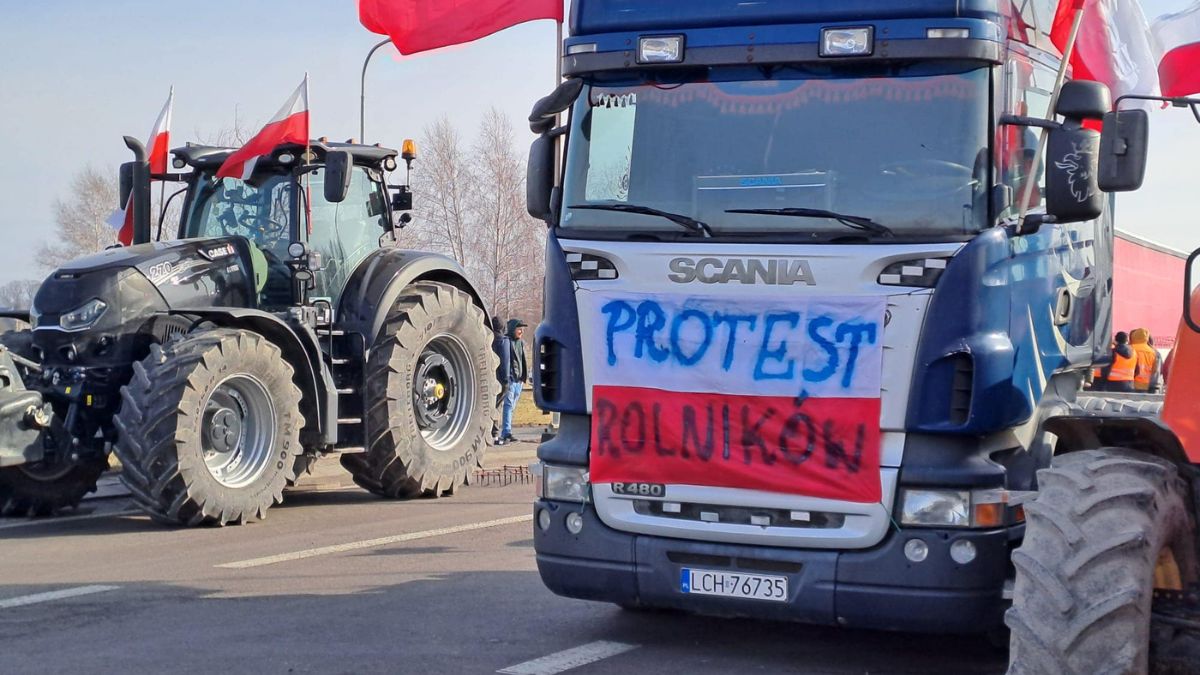 Protest rolników na przejściu granicznym